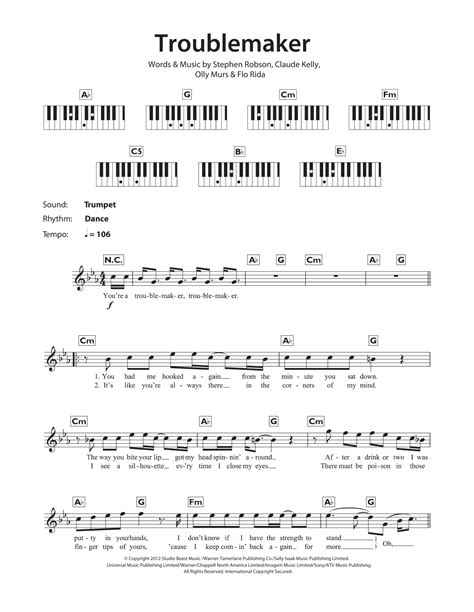 troublemaker olly murs chords